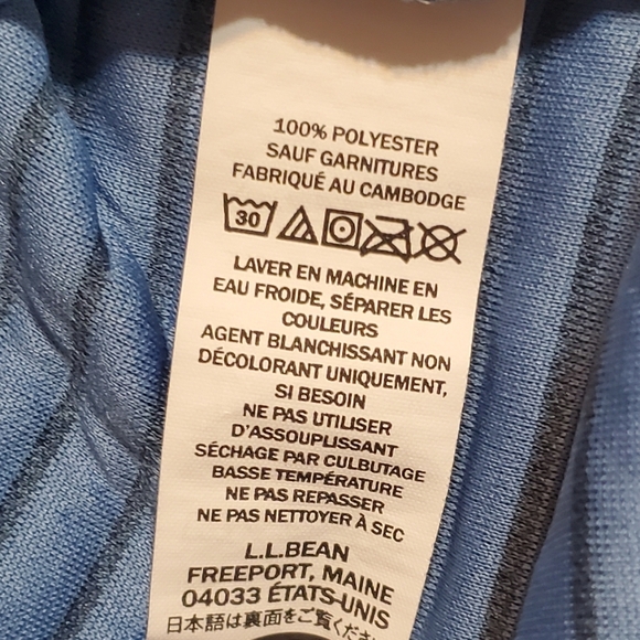 L.L. Bean Men's Teal And Navy Trim 1/4 Snap Ribbed Pull Over With Pockets. Sz XL - Picture 7 of 8